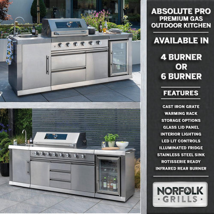 Norfolk Grills Absolute Pro 6 Burner - OUTDOOR KITCHEN