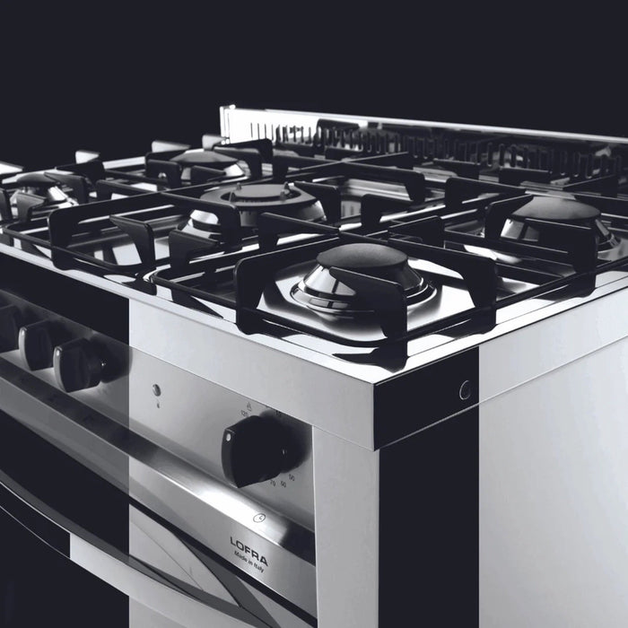 Lofra Maxima 90cm 5-Burner Dual Fuel Range Cooker - Stainless Steel